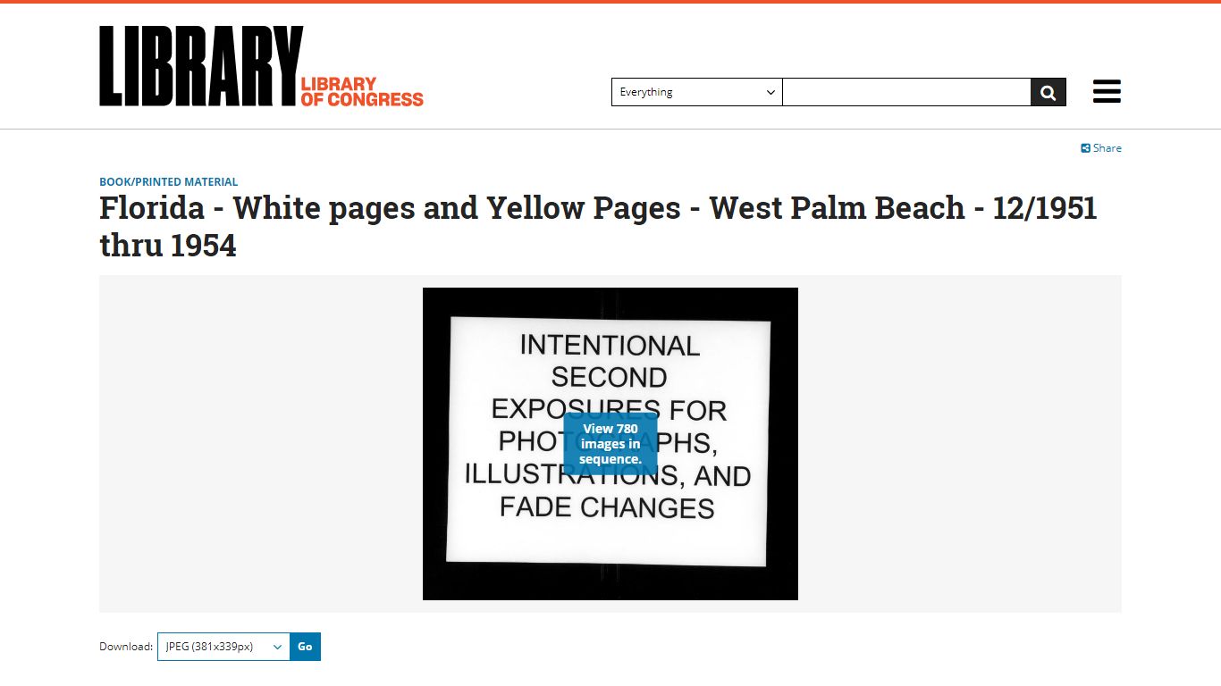Florida - White pages and Yellow Pages - West Palm Beach - 12/1951 thru ...